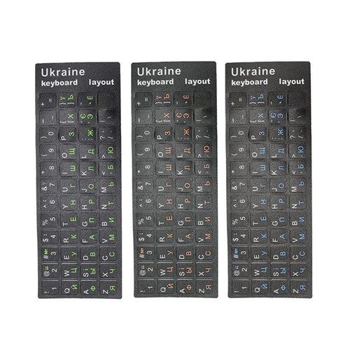 Ukraine Language Ukrainian Keyboard Sticker Durable Alphabet Black For Laptop