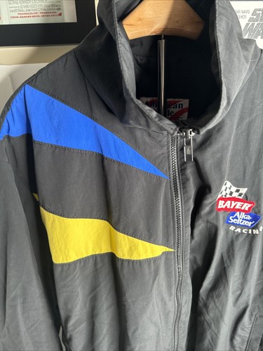 Bayer Alka-Seltzer Embroidered Vintage American Made Sportswear Jacket Sz L Rare - Picture 3 of 6