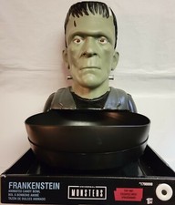 Universal Monsters Frankenstein Animated Halloween Candy Bowl Gemmy Nip