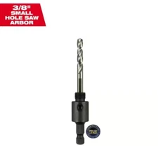 Milwaukee 9/16" - 1-3/16" Small Hole Saw Arbor - 49-56-7010 3/8" Shank