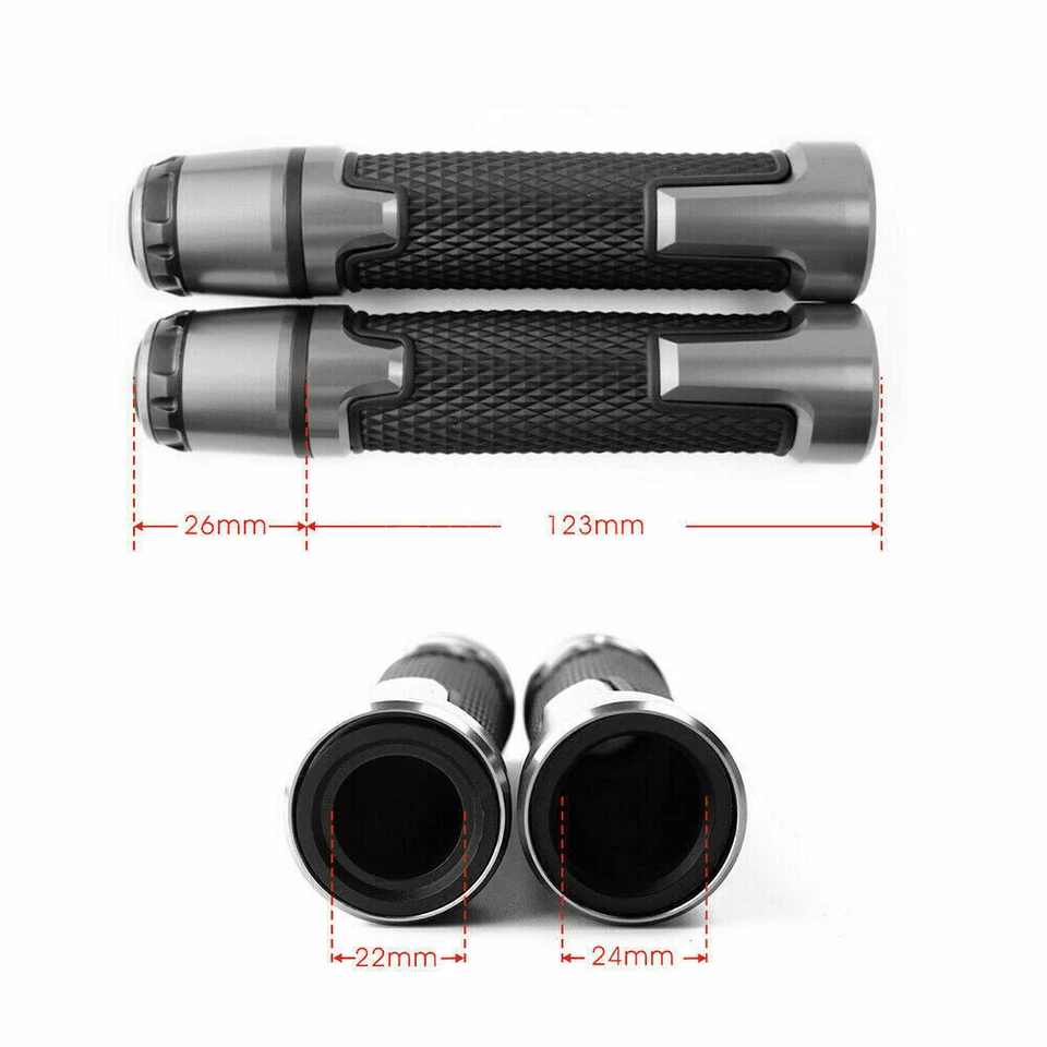 7/8""22mm Para Yamaha FZ FZ1 FZ6 FZ6R Motocicleta CNC Manillar Empuñaduras Goma Gel Foto 4 de 4
