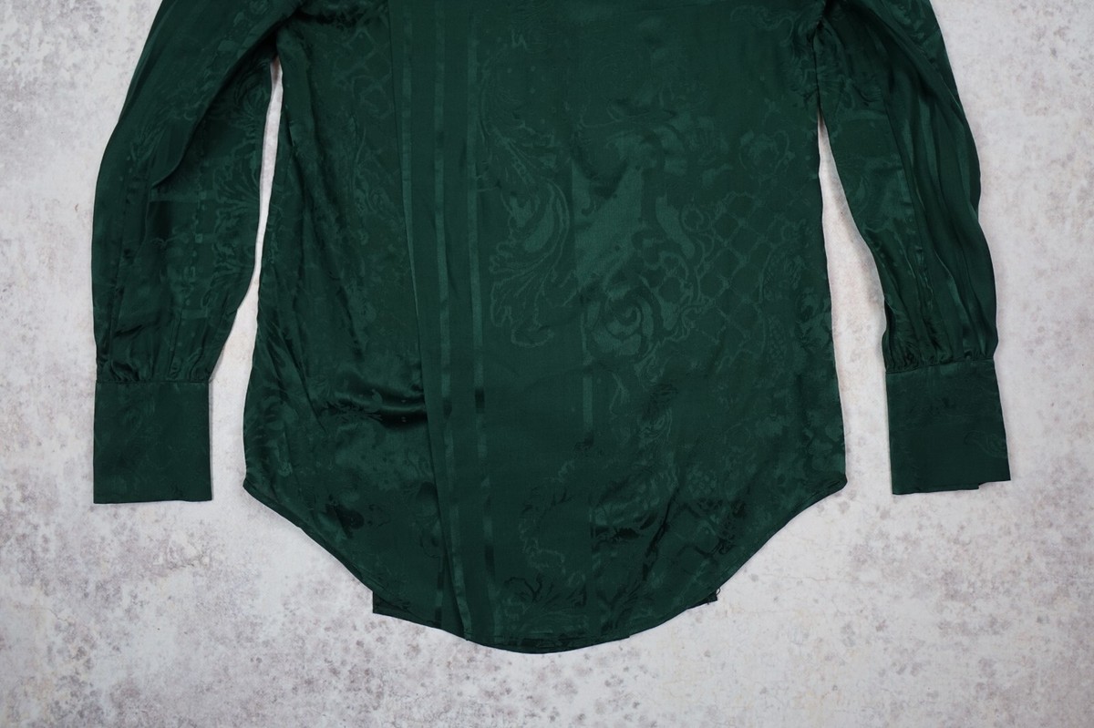 Balmain H&M Women's Silk Long Sleeve Blouse Shirt Top Size US 6