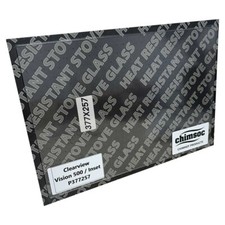 CHIMSOC Stove Glass - Clearview Vision 500 / Inset (377mm x 257mm Rectangular)