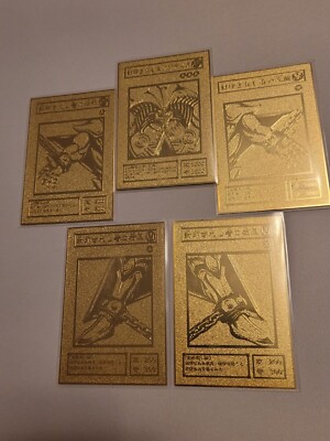 Exodia The Forbidden One 5pc YuGiOh Metal Card Gift Custom Cards