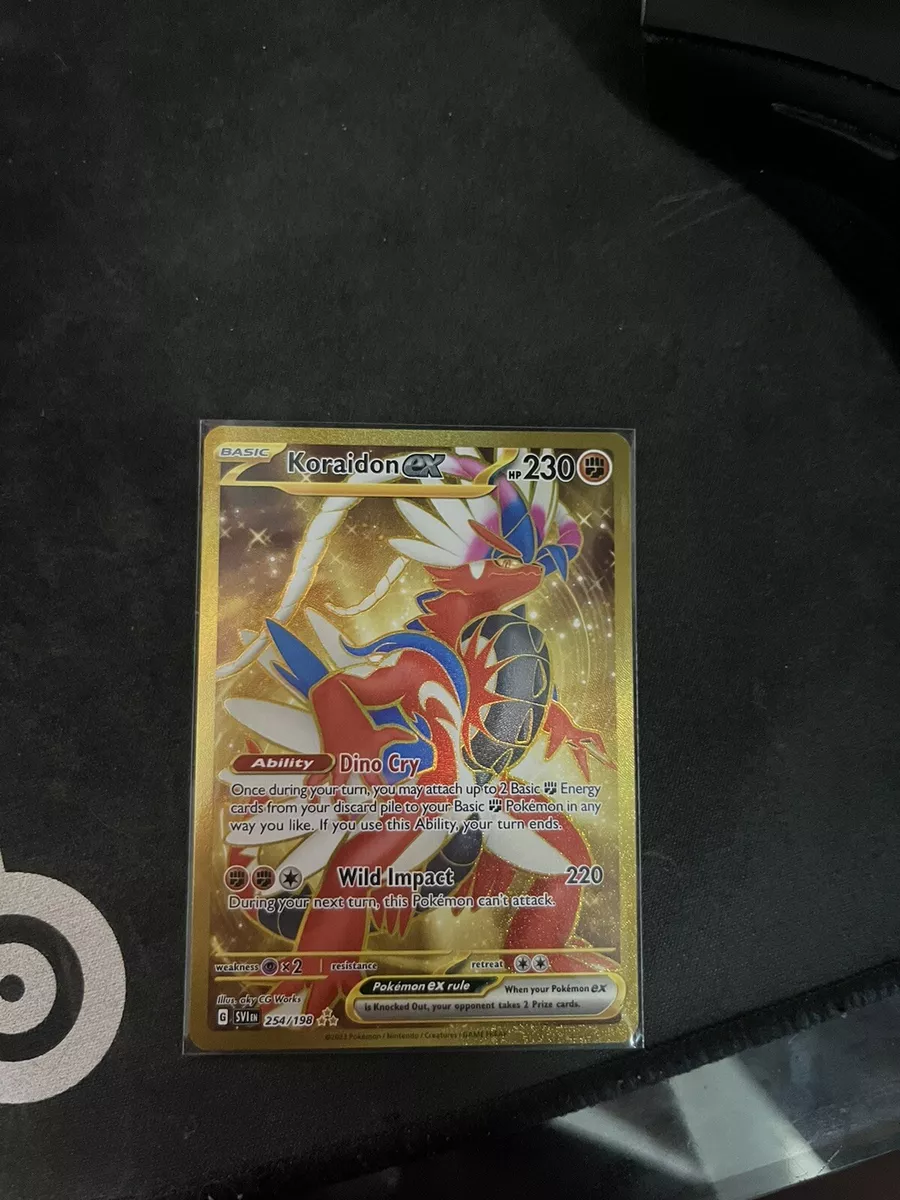 Koraidon ex 254/198 Scarlet & Violet Eng Secret Rare/Gold IN HAND