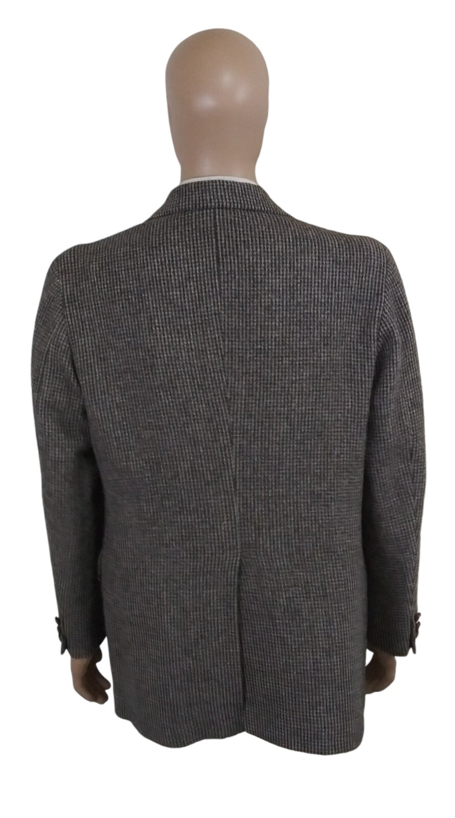 Vintage Pendleton Leather Button Plaid Tweed Wool… - image 5