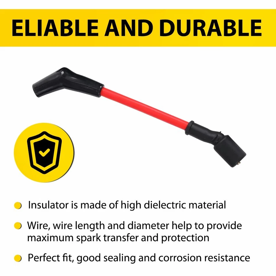 Juego de cables de encendido de bujía de alto calor de 10,5 mm aptos para LS1 LS2 LS3 LS6 LS7 LSx Foto 3 de 4