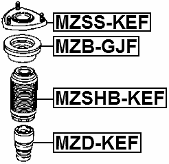 Febest Front Shock Absorber Bearing KR27-34-38X | eBay