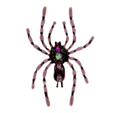 Women Brooches Spider Insect Enamel Pin Coat Sweater Brooch Pins Pink Jewelry Us