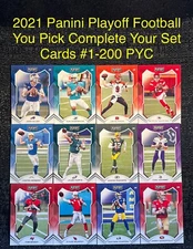 2021 PANINI PLAYOFF FOOTBALL BASE YOU PICK COMPLETE YOUR SET CARD #1-200 PYC