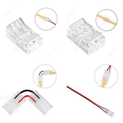 COB LED Strip Connector Fast Connectors For 2pin 8/10mm 2pin SMD COB 5050 2835