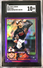 2023 Topps Chrome DL HALL Purple Refractor RC /250 SGC 10 Gem Mint Orioles POP 1