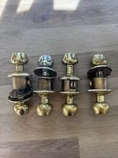 Lot Of 4 – Vintage Stilemanor Russwin Haddam Doorknob Polished Brass— 2 Locking
