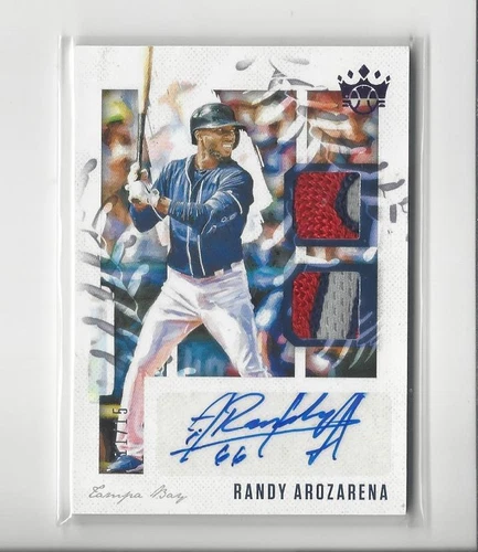 2020 Diamond Kings Purple Randy Arozarena Rookie AUTOGRAPH PATCH Rays /15 