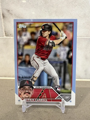 2023 Topps Series 2 Father's Day Powder Blue #401 CORBIN CARROLL RC #/50