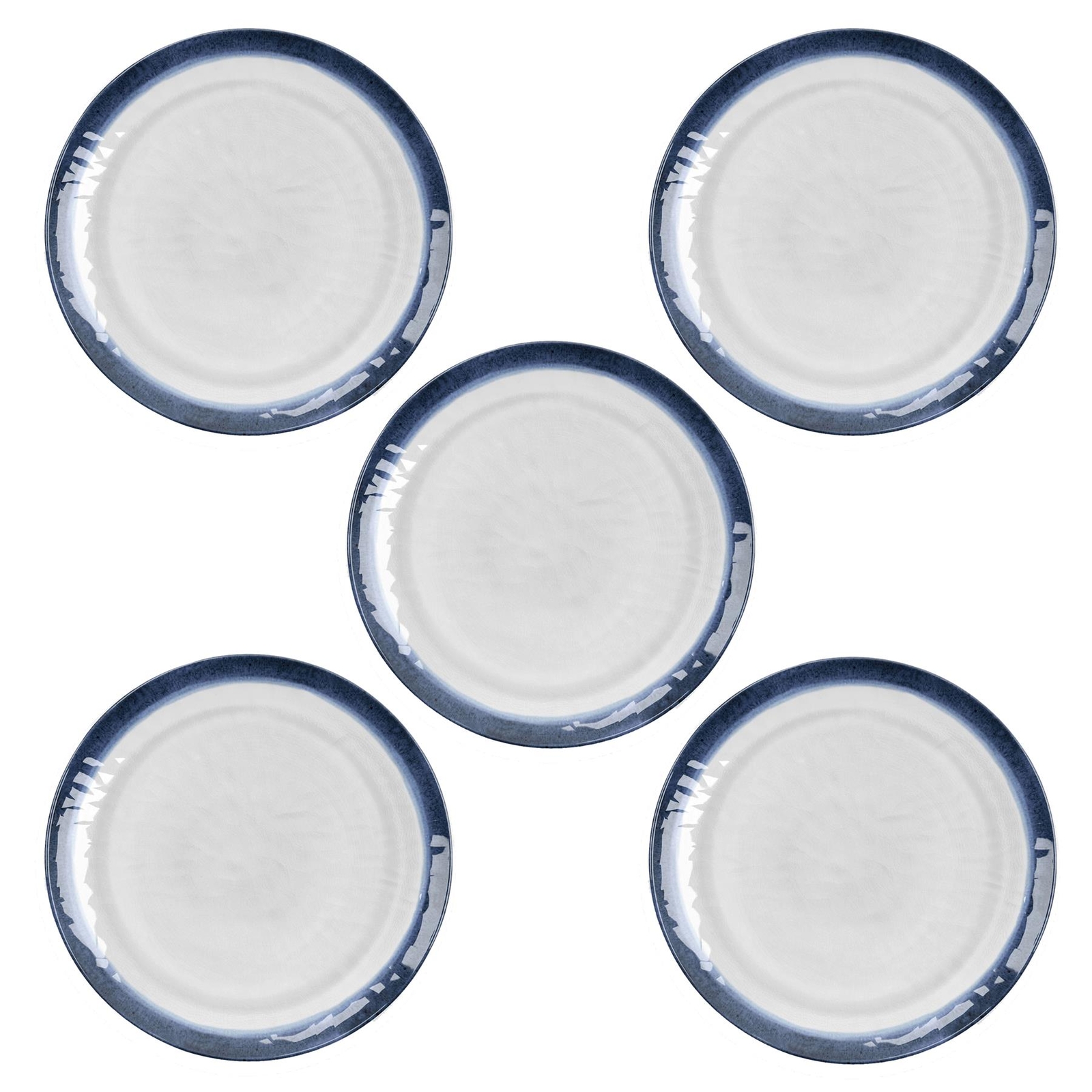 Coastal 27cm Melamine Dinner Plates - Set of 5