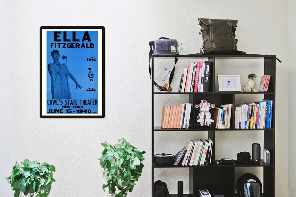 Ella Fitzgerald Poster, Jazz, Singer, Concert, New York City, 1940 - Image 4 of 4