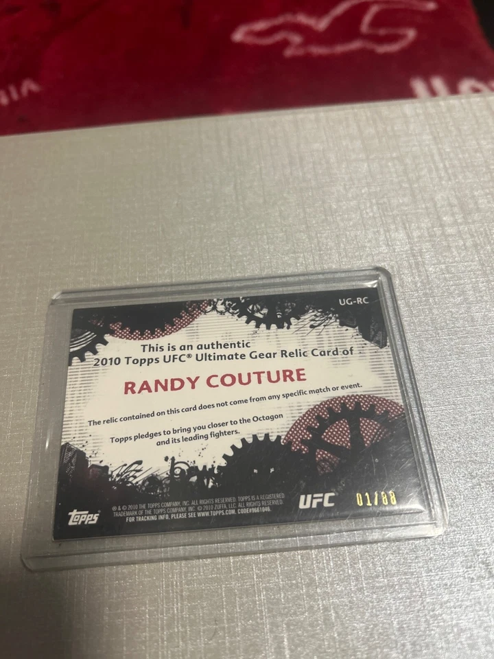 2010 Topps UFC Series 4 - Ultimate Gear Relic #UG-RC Randy Couture (MEM) - Image 3 of 3