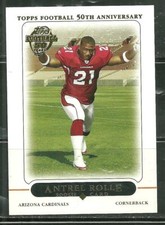 2005 TOPPS FOOTBALL ANTREL ROLLE, ROOKIE CARD #433