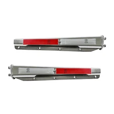 Pair 2.5" Bolt Straight Semi Truck Spring Loaded Mud Flap Hanger Stainless Steel