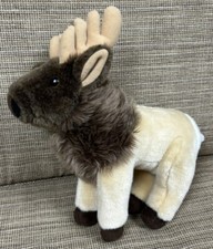 2018 Aurora World Inc. 11" Moose Plush Stuffed Animal Elk Brown Tan