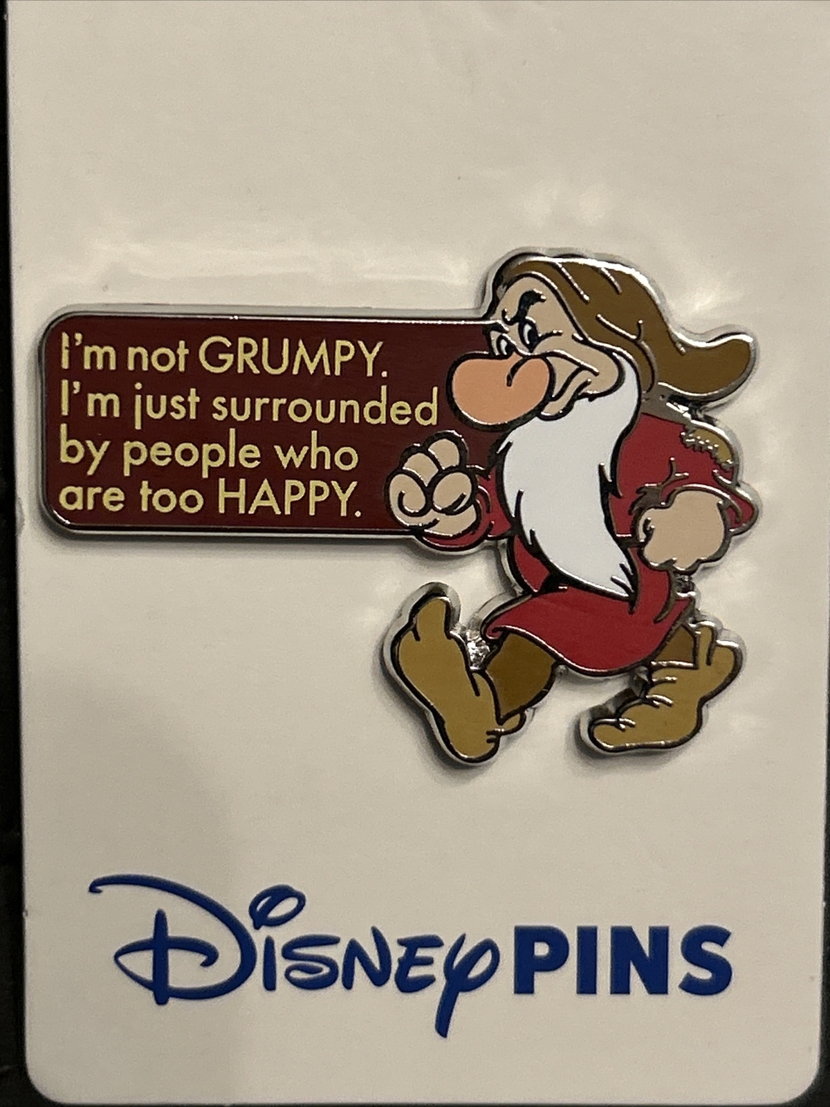 Disney’s Grumpy - I’m Not Grumpy Pin Open Edition Pin.