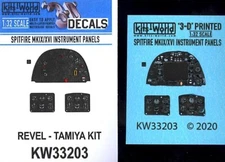 Kits World Decals 1/32 3D INSTRUMENT PANEL SET FOR SPITFIRE Mk.IX & Mk.XVI