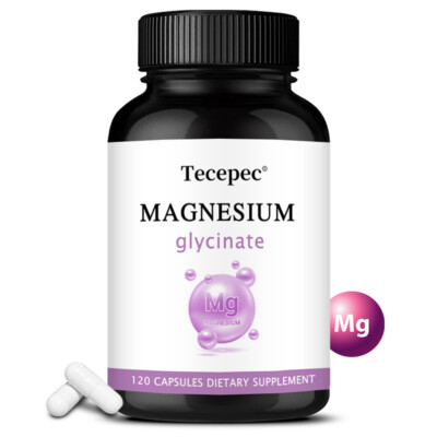 500MG Magnesium Glycinat Hohe Absorption,Verbesserter Schlaf,Stress & Angstabbau