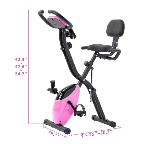 Bicicleta de Ejercicio,Bicicleta Estacionaria Plegable para Gimnasio en Casa Entrenamiento Bicicleta X Magnética Foto 3 de 4