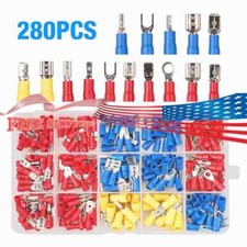 280PCS Assorted Crimp Spade Terminal Insulated Electrical Wire Connector Kit Set