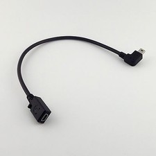 10pcs Mini USB 5 Pin 90 Degree Right Angled Male to Female Extension Data Cable