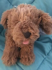 Carter's Brown Puppy Dog Plush Lovey Pink Tongue 67070 Stuffed NEW!! Shaggy