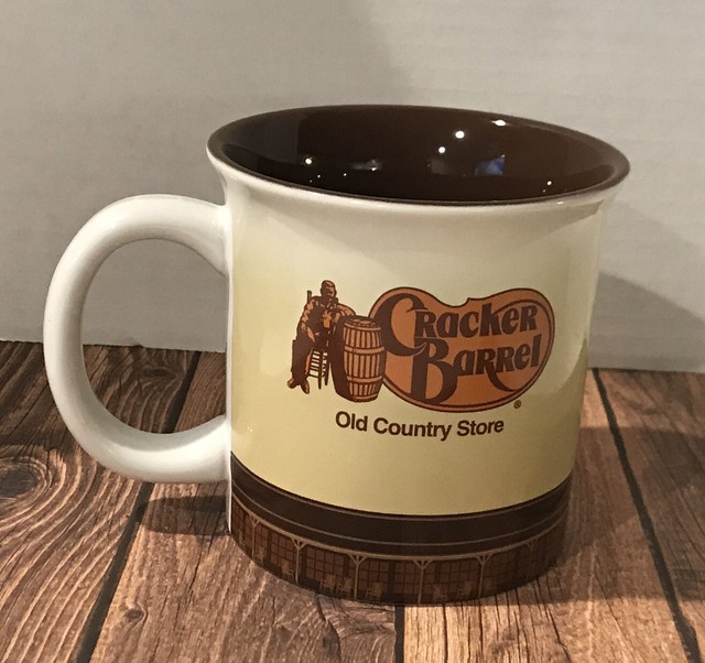 Cracker Barrel Mug Old Country Store Fireplace 🔥 Logs Ceramic Coffee