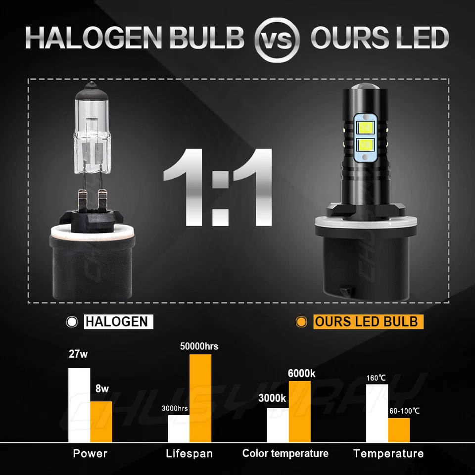 Faros antiniebla LED blancos 6000 k para Dodge Stealth 1994 1995 1996 - 2x 880 Foto 2 de 4