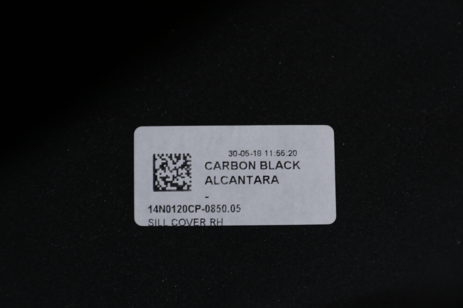 McLaren 720S Front Front Right Alcantara Door Sill Trim 2018 - 2023 OEM