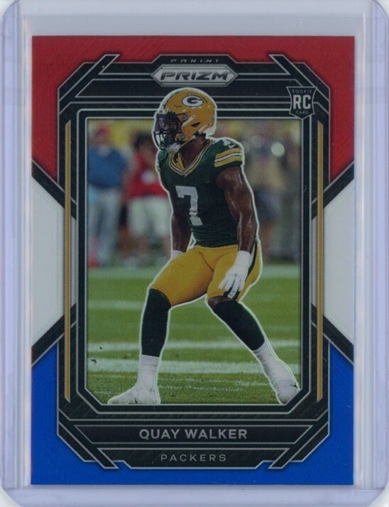 QUAY WALKER 2022 Panini Prizm Red White Blue RC Rookie #373 Packers