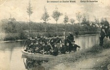 BELGIQUE Militaire En revenant de Baelen WIZEL Camp de BEVERLOO Soldats Musique