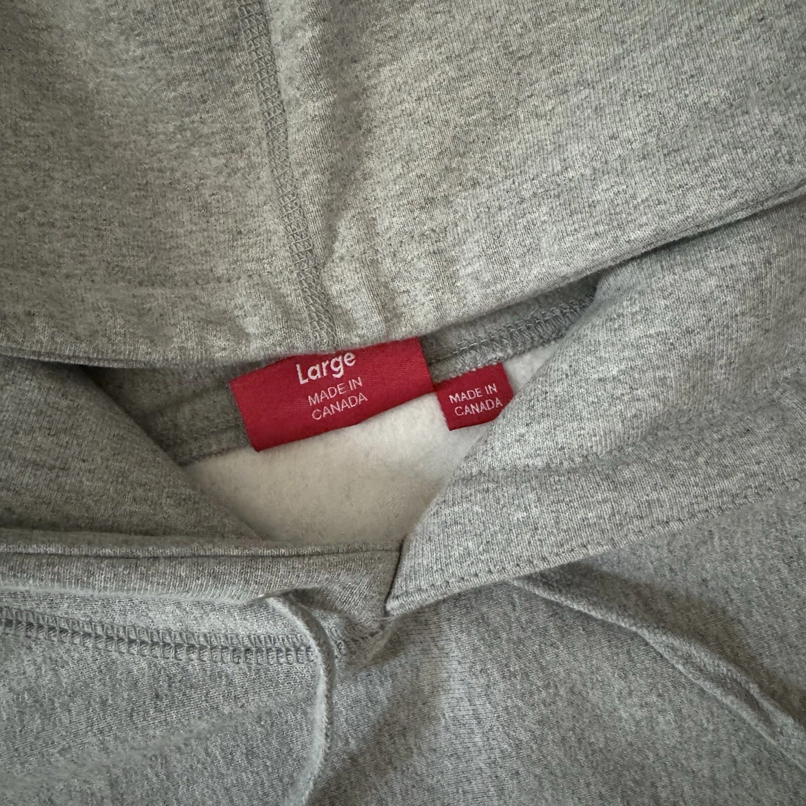 Felpa con cappuccio Supreme Bandana Box Logo FW19 Grigio Large NUOVA Felpa con cappuccio