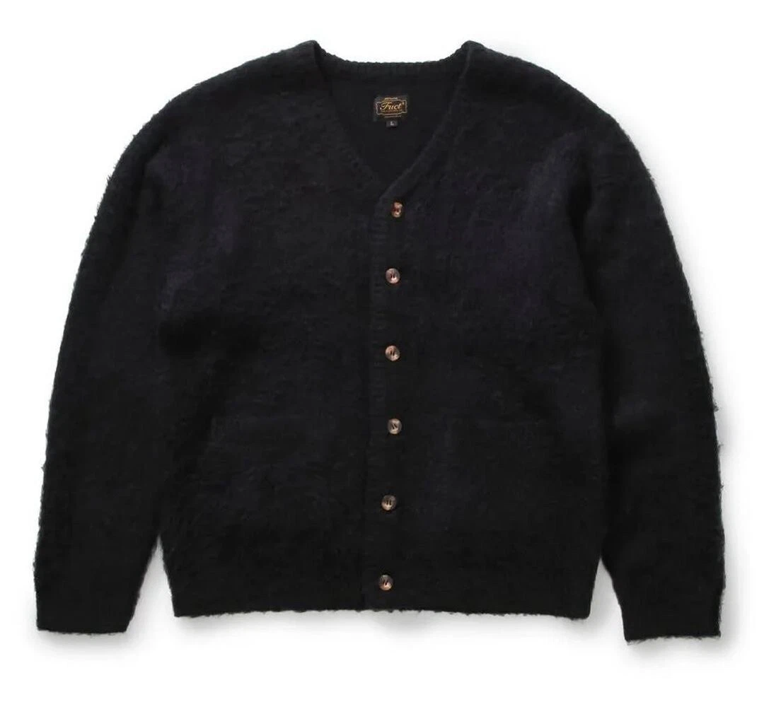 fuct ?? pull bouton cardigan noir laine mohair suprême SSDD XL
