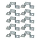 (10) 5 Hole, U Shaped Connector Bracket for 1-5/8" Strut Channel, Galvanized