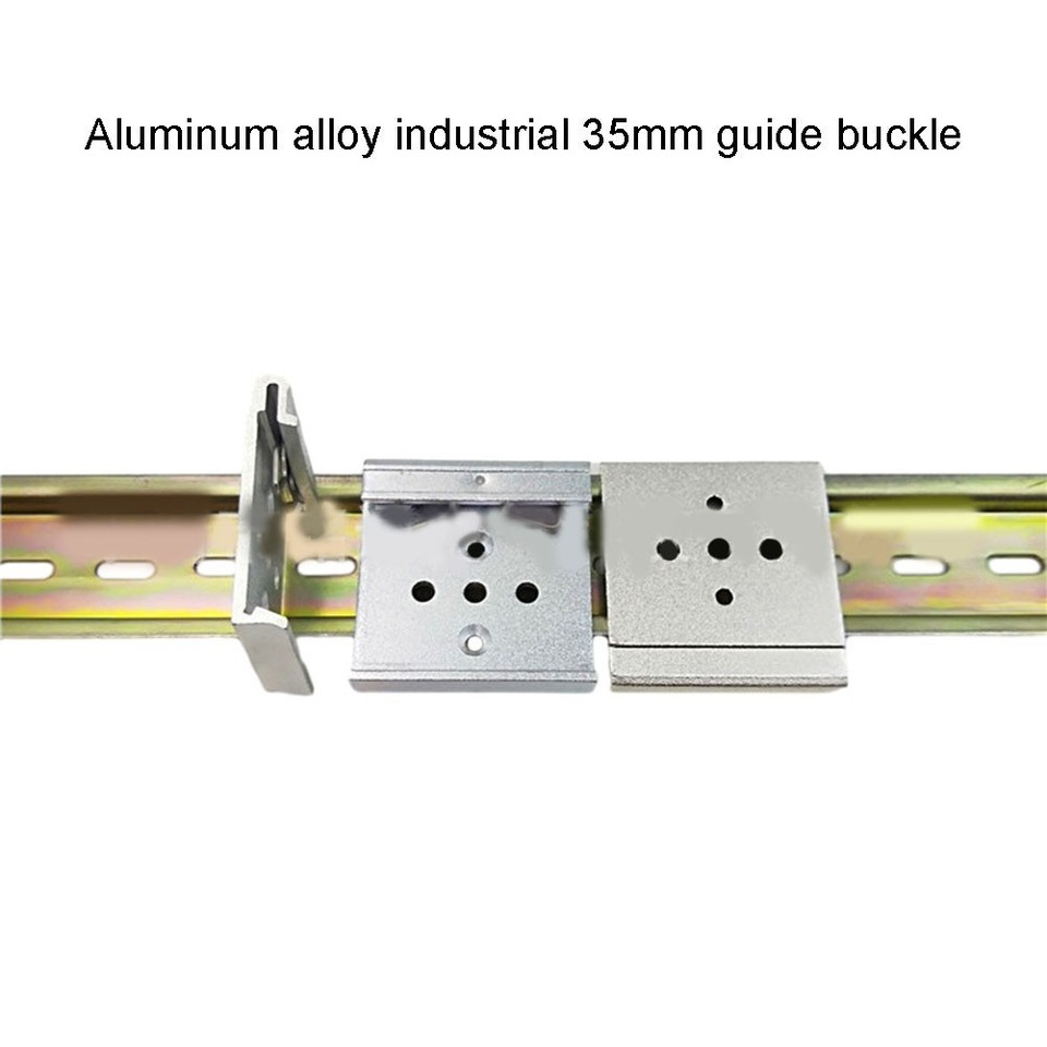 Guide Rail Buckle Black Silver Fit For DIN 35 Mounting Rails High ...