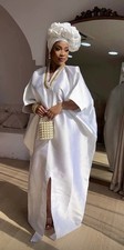 White Kaftan Dress for Women with Matching Headwrap Brand New - Never Worn 