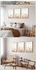 3Pcs Christian Nursery Canvas Wall Art Bible Verse Floral Pictures Wall Decor...