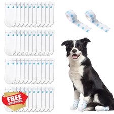 Disposable Dog Booties Paw Protectors Medium M 40pcs Foot Covers