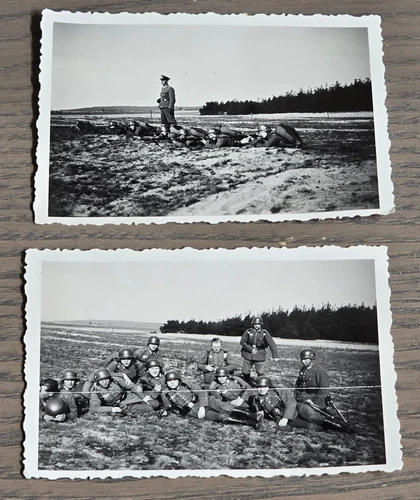 WEHRMACHT STEEL HELMET SOLDIERS TRAINING WW2 WWII German Wartime Military photo