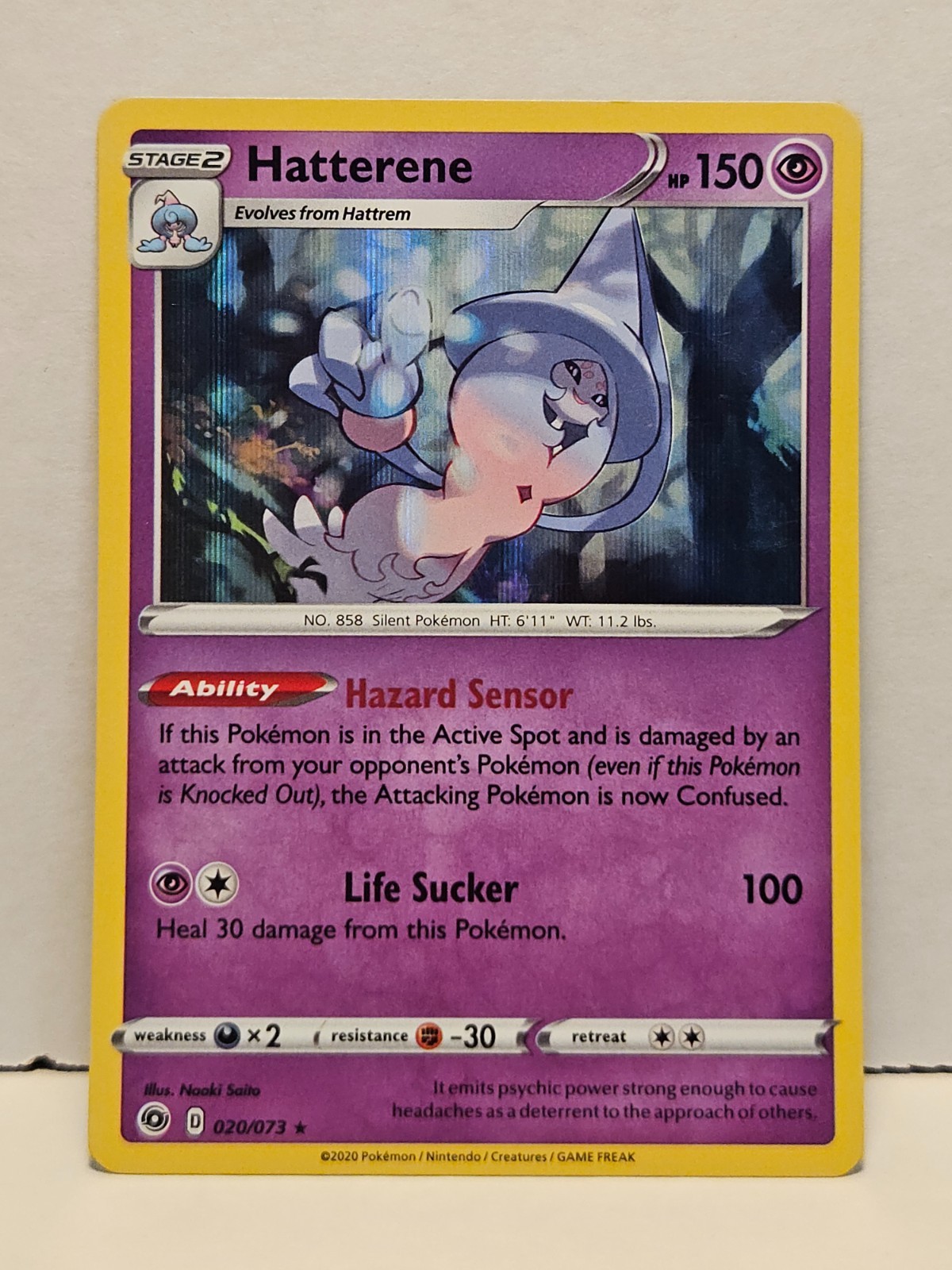Hatterene 20/73 Holofoil Champion's Path NM