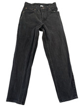 Levis Jeans Womens 550 Black Relaxed Fit Tapered Jeans 9 Jr S USA Y2K