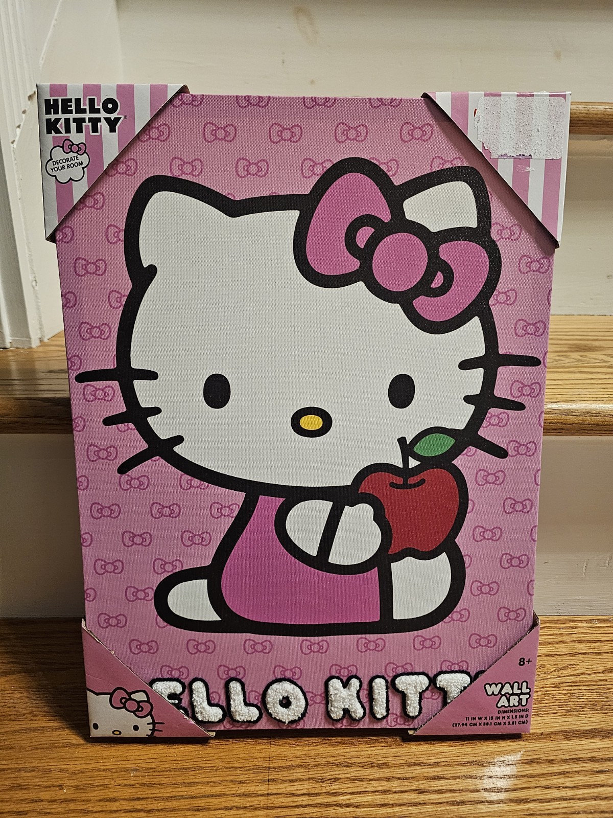 Hello Kitty Wall Art New Pink. Hello Kitty WITH Apple And Fuzzy Letters