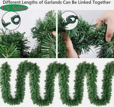 1-3pcs 9FT Perfect Holiday Colorado Pine Artificial Christmas Garland Green Xmas