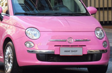 Fiat logo Barbie sticker, front and rear for Fiat 500 friezes